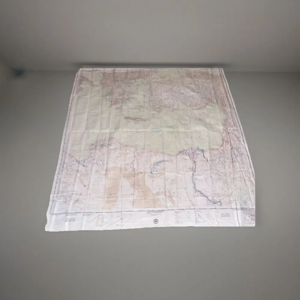 US Air Force Aeronautical Chart Service Cloth Map 1950 CL300 E & W Mediterranean